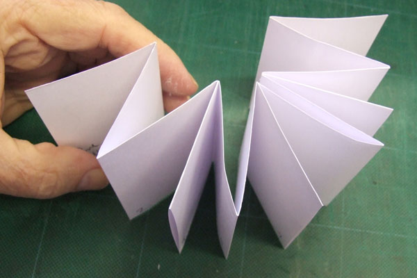 A simple accordion book with no covers