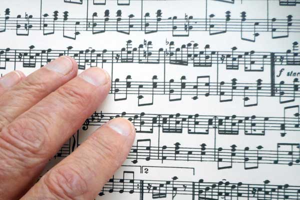 Detail of Music Sheet ~ a printed Tassotti paper