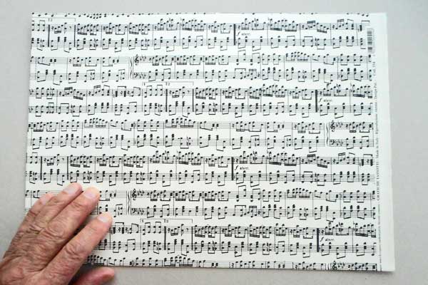 Music Sheet ~ a printed paper by Tassotti