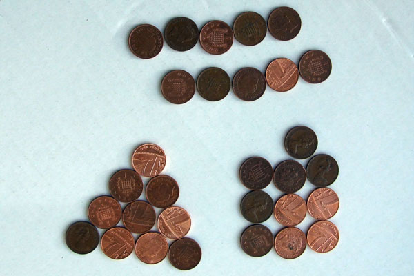 Cash value of coins required