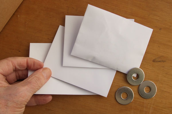 Washers sold in envelopes and singly
