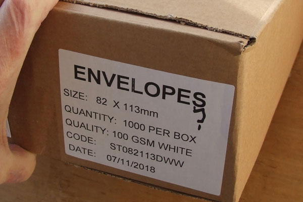 Package of 1000 envelopes