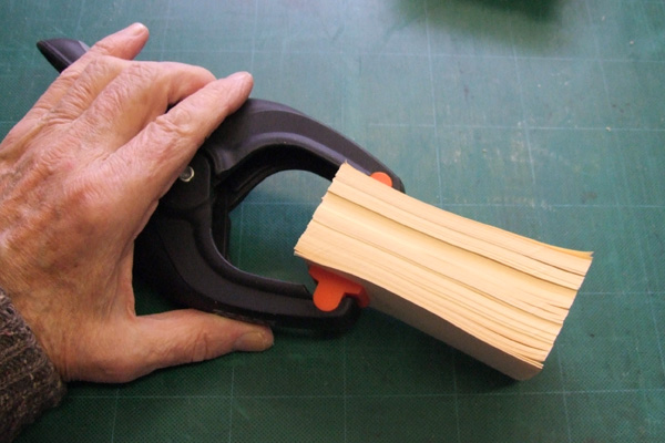 Single fan binding - using a clamp