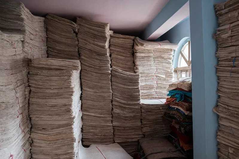 Wholesale storage of Lokta paper