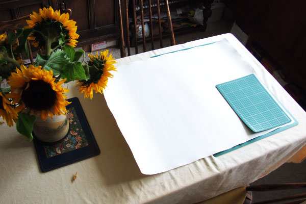 An Imperial Sheet of paper on a table