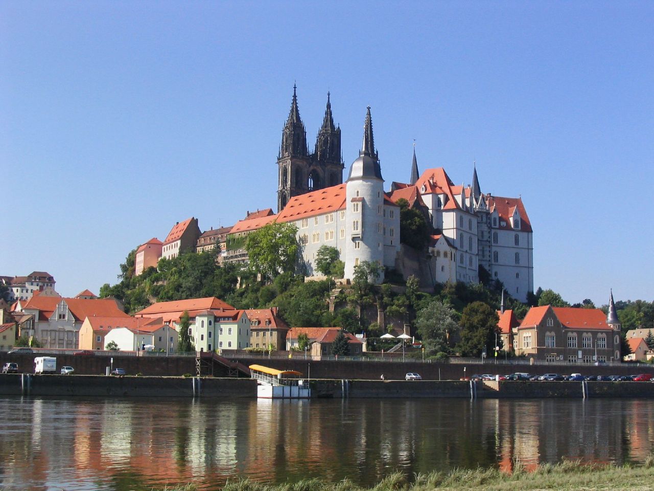 View of Meissen on the Elbe