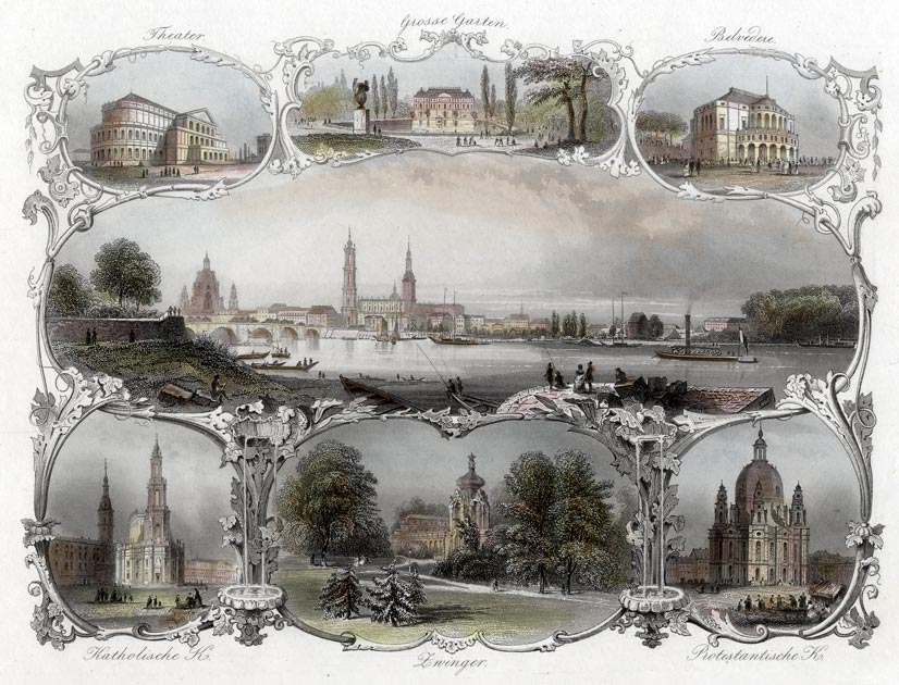 Antique picture of Dresden