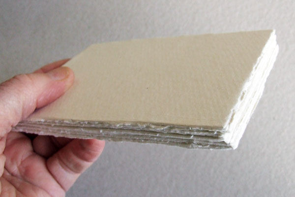 Deckle edge of handmade paper